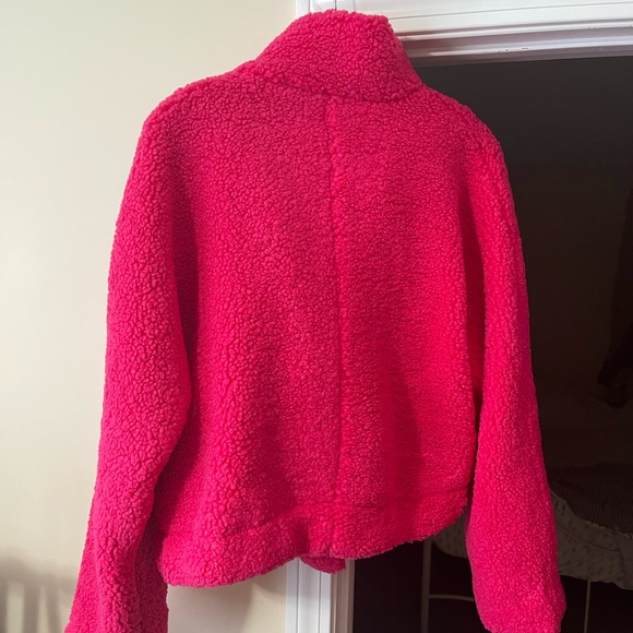 COPY - Free People Izzy Wrap Teddy Jacket fuchsia - Picture 8 of 11